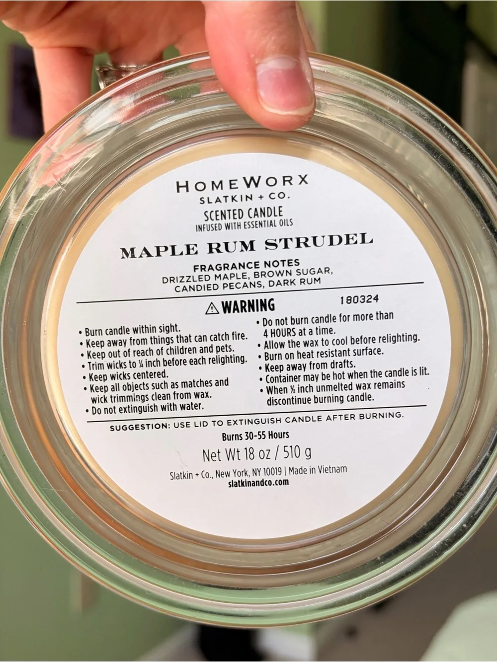 HomeWorx Maple Rum Strudel Scented Candle - Orange Cream